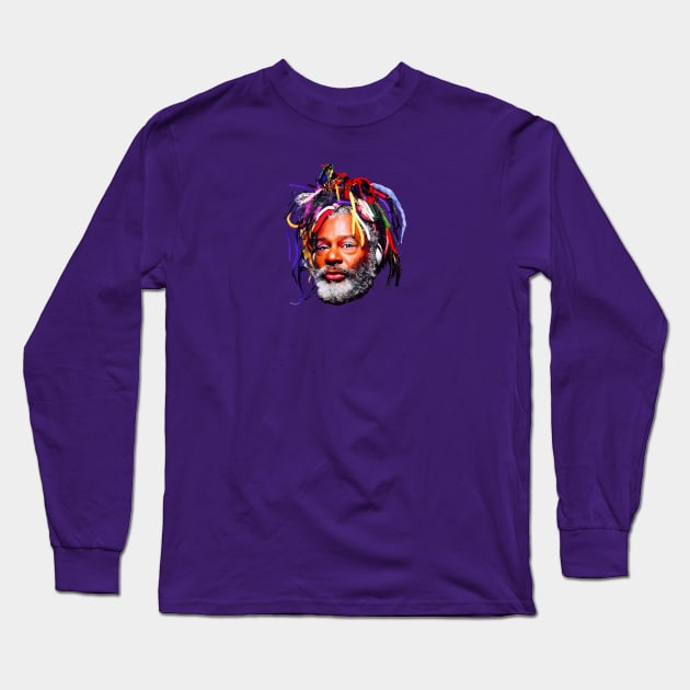 George Clinton Long Sleeve T-Shirt by Colonel JD McShiteBurger